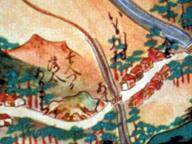 江戸時代前記の東海道池鯉鮒周辺がよく分かる知立古城跡前の看板とは